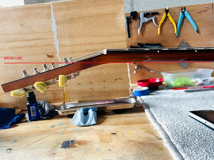 Gibson Headstock Repair Break Line